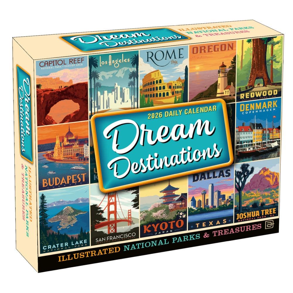 Dream Destinations 2026 Desk Calendar Main Product Image