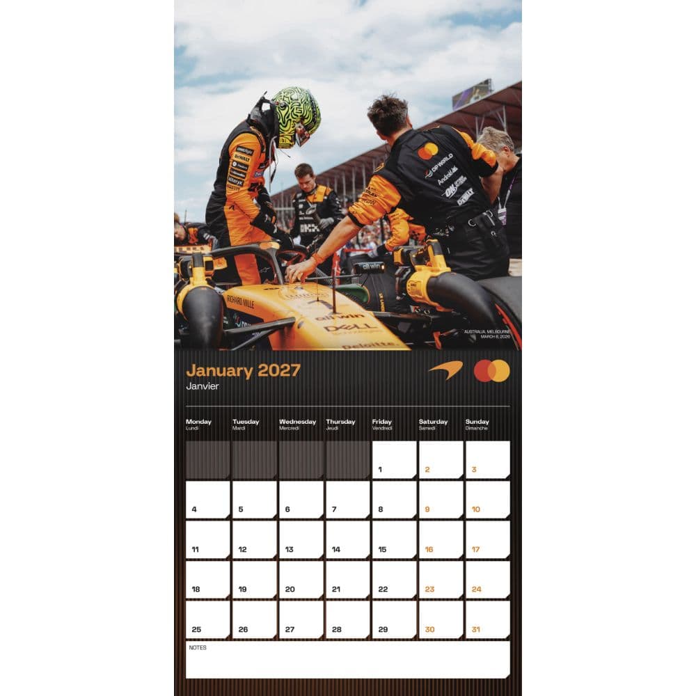 McLaren Racing 2027 Wall Calendar Second Alternate Image