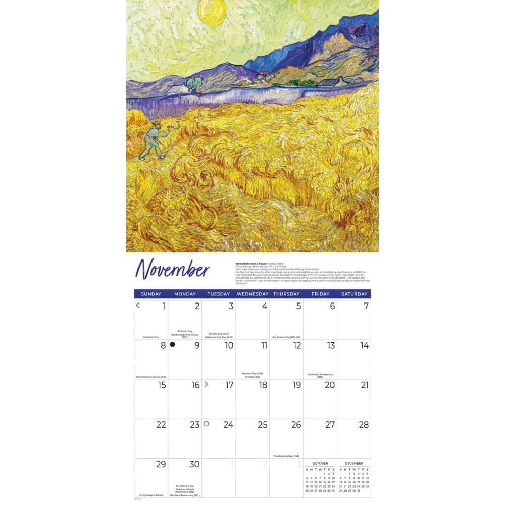 Van Gogh 2026 Wall Calendar Fourth Alternate Image