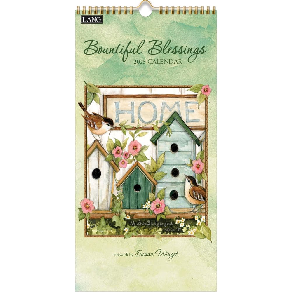 Bountiful Blessings 2025 Vertical Wall Calendar by Susan Winget_Main Image