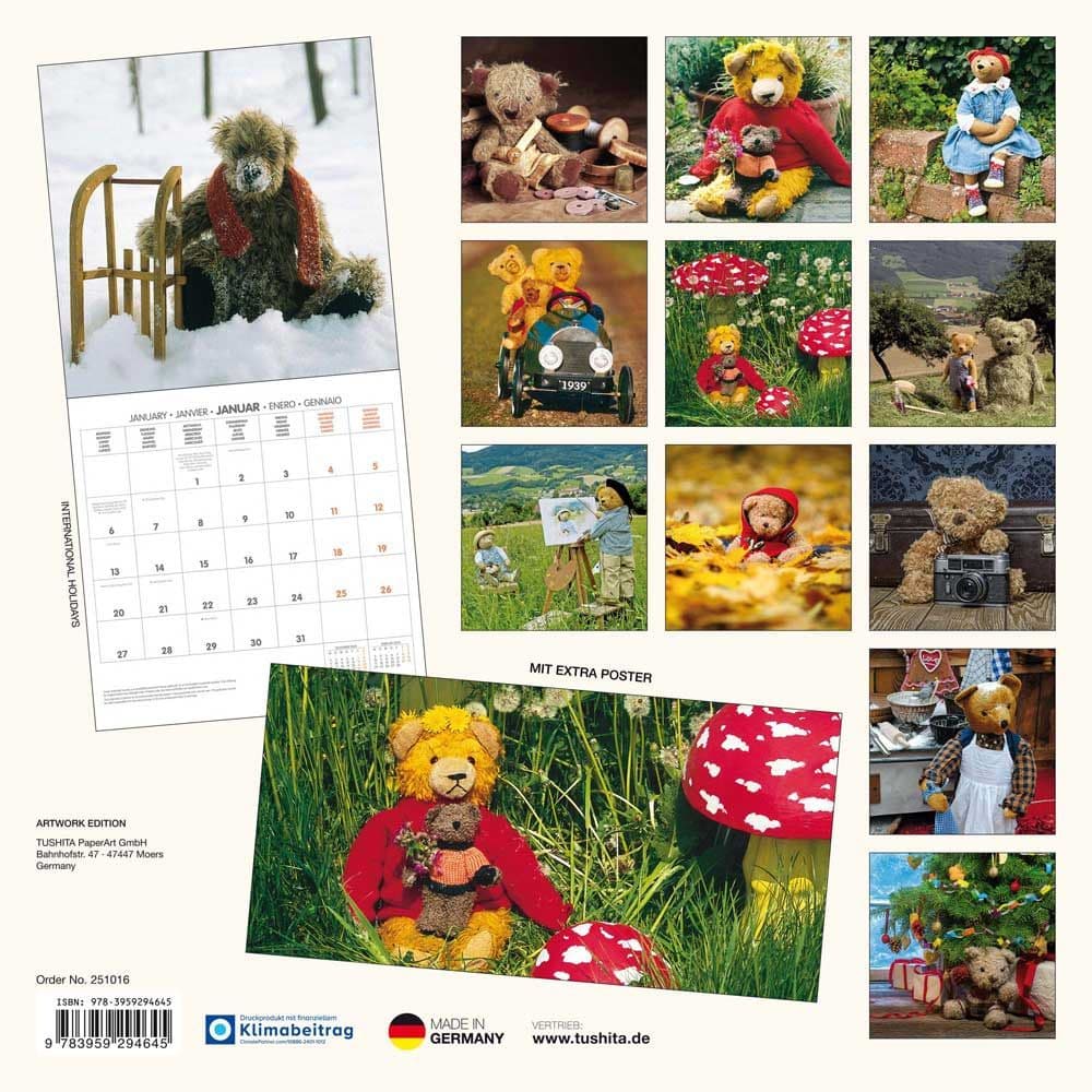 Teddys World 2025 Wall Calendar First Alternate Image width="1000" height="1000"