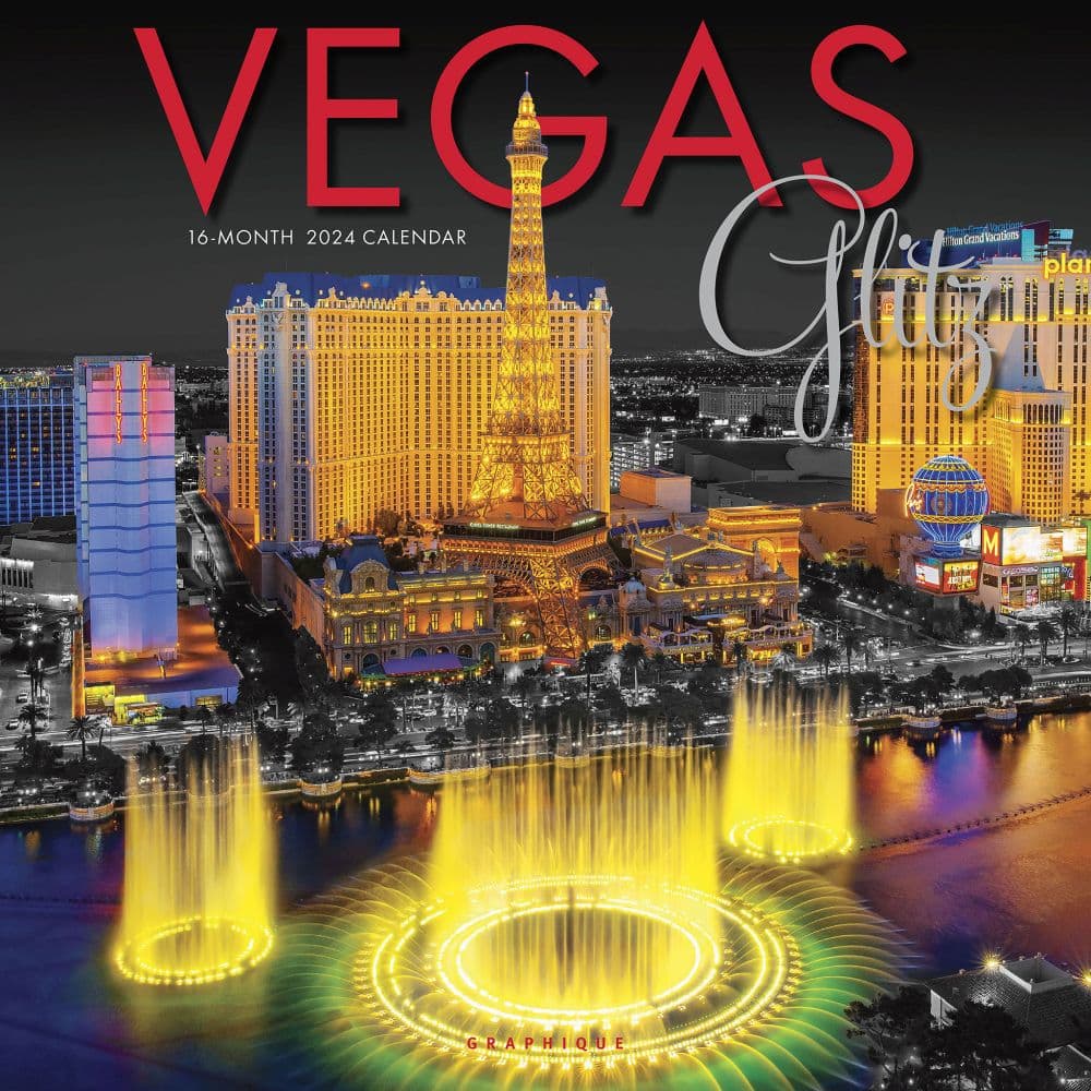 Vegas Glitz 2024 Wall Calendar