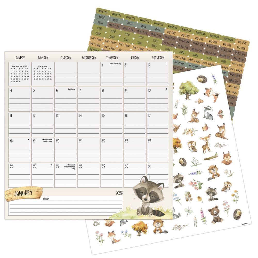 Animals Family 2026 Magnetic Desk Calendar Eighth Alternate Image