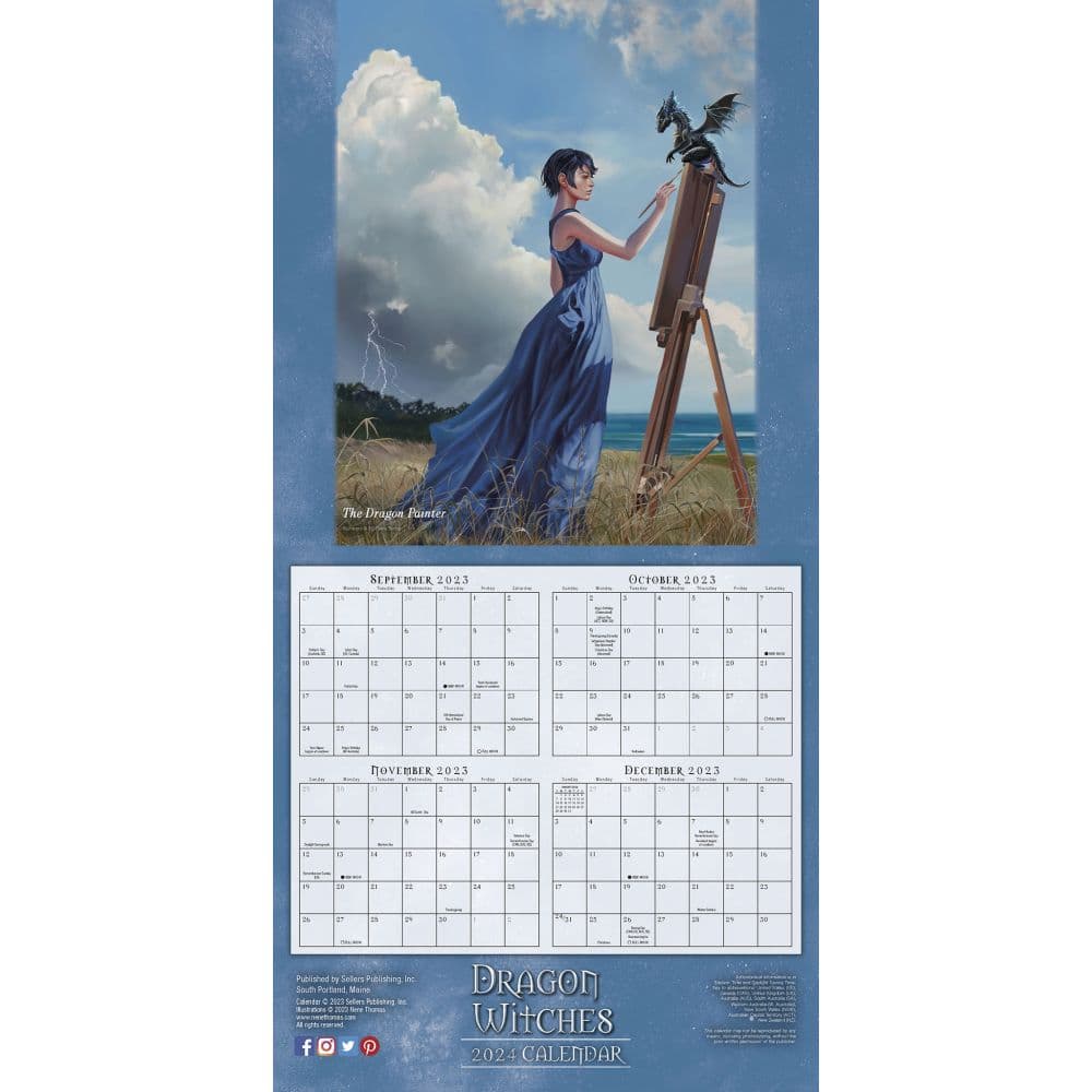 Dragon Witches 2024 Wall Calendar