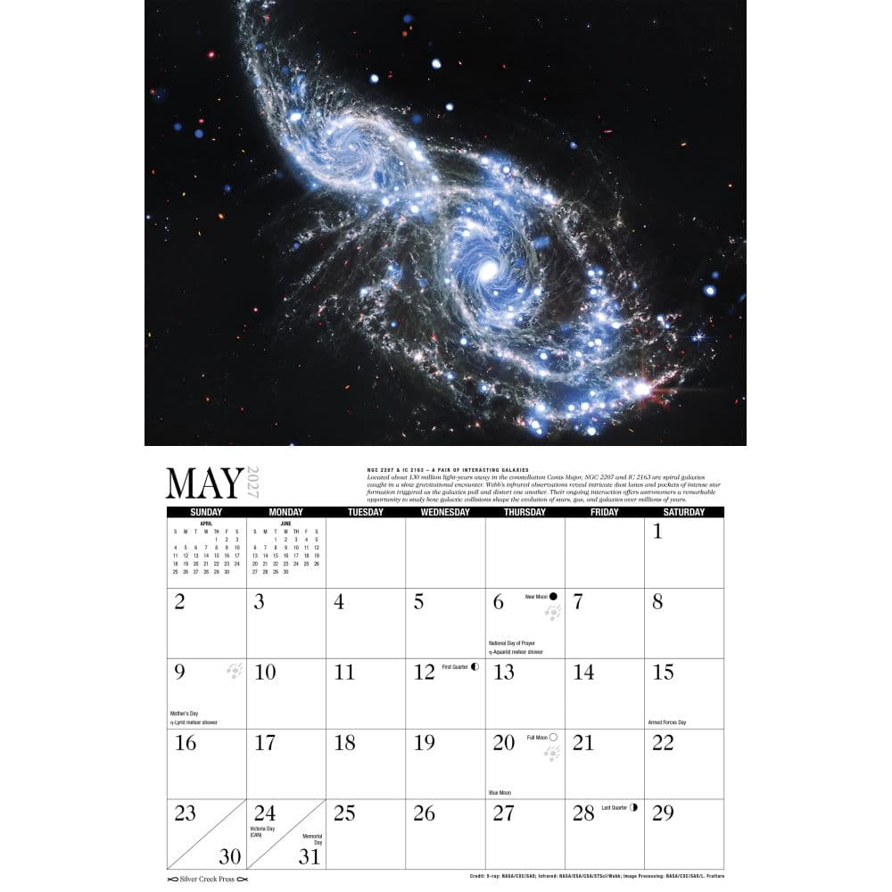 James Webb Space Telescope 2027 Wall Calendar Second Alternate Image