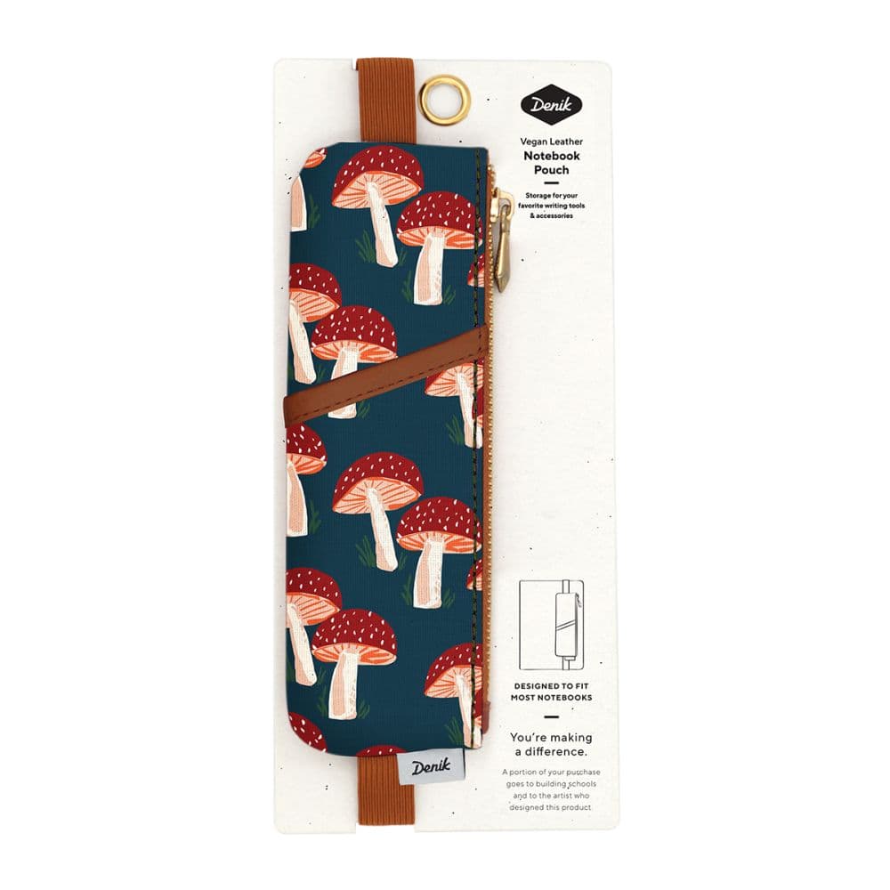Denik Notebook Pouch - Navy Mushroom