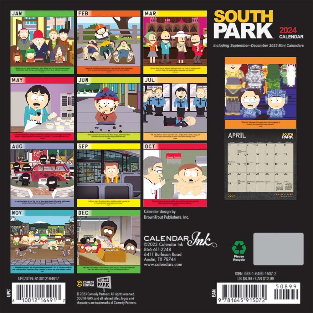 South Park 2024 Mini Wall Calendar First Alternate Image width=&quot;1000&quot; height=&quot;1000&quot;