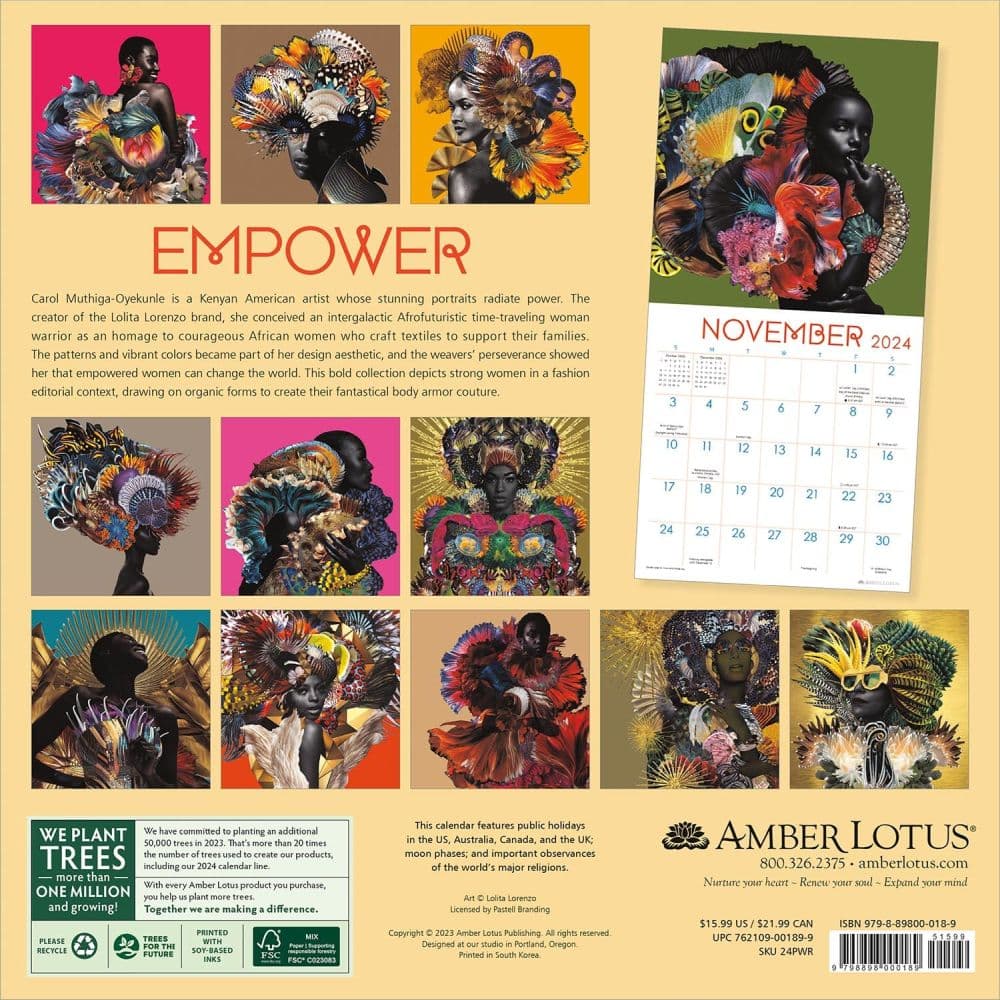 Empower 2024 Wall Calendar Alt1