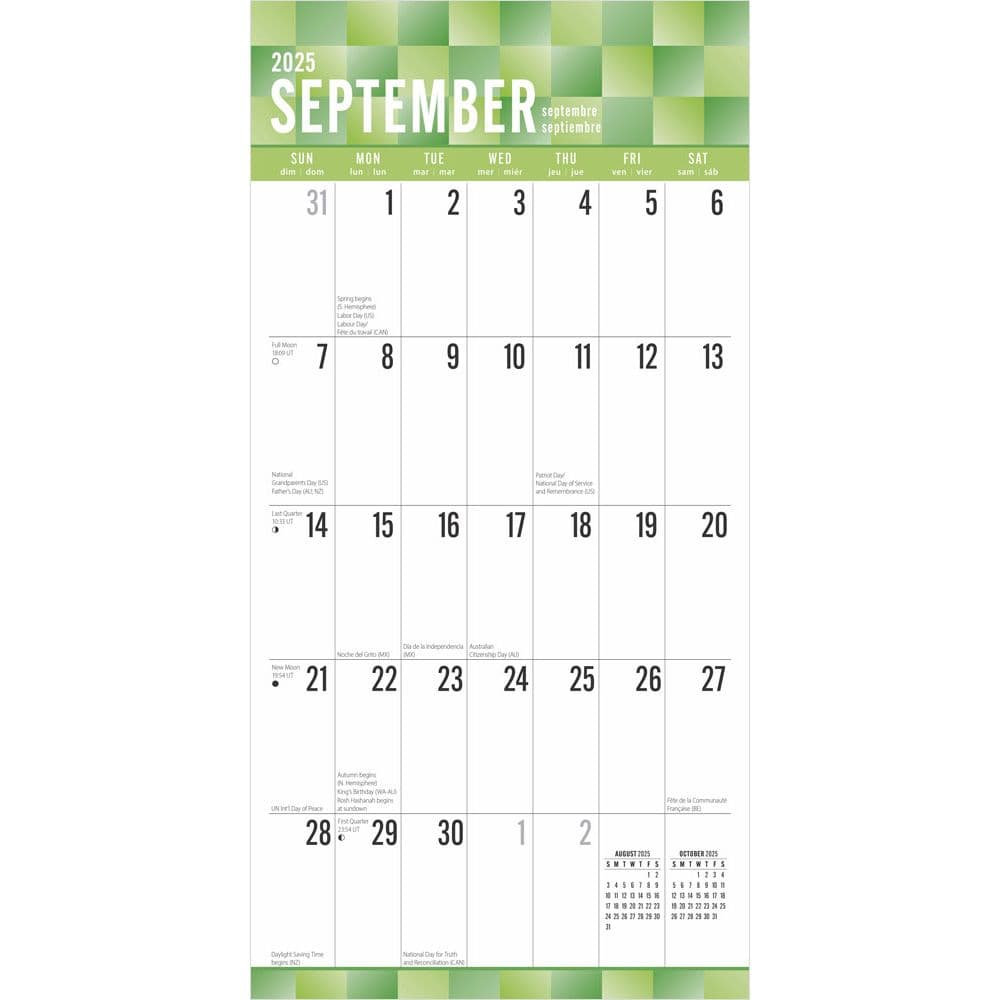 Jumbo Grid Large Print Plato 2025 Wall Calendar