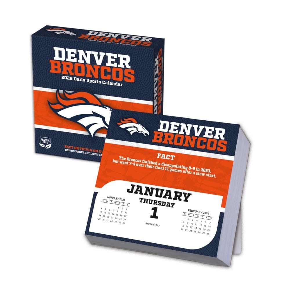 NFL Denver Broncos 2026 Desk Calendar Main Product Image