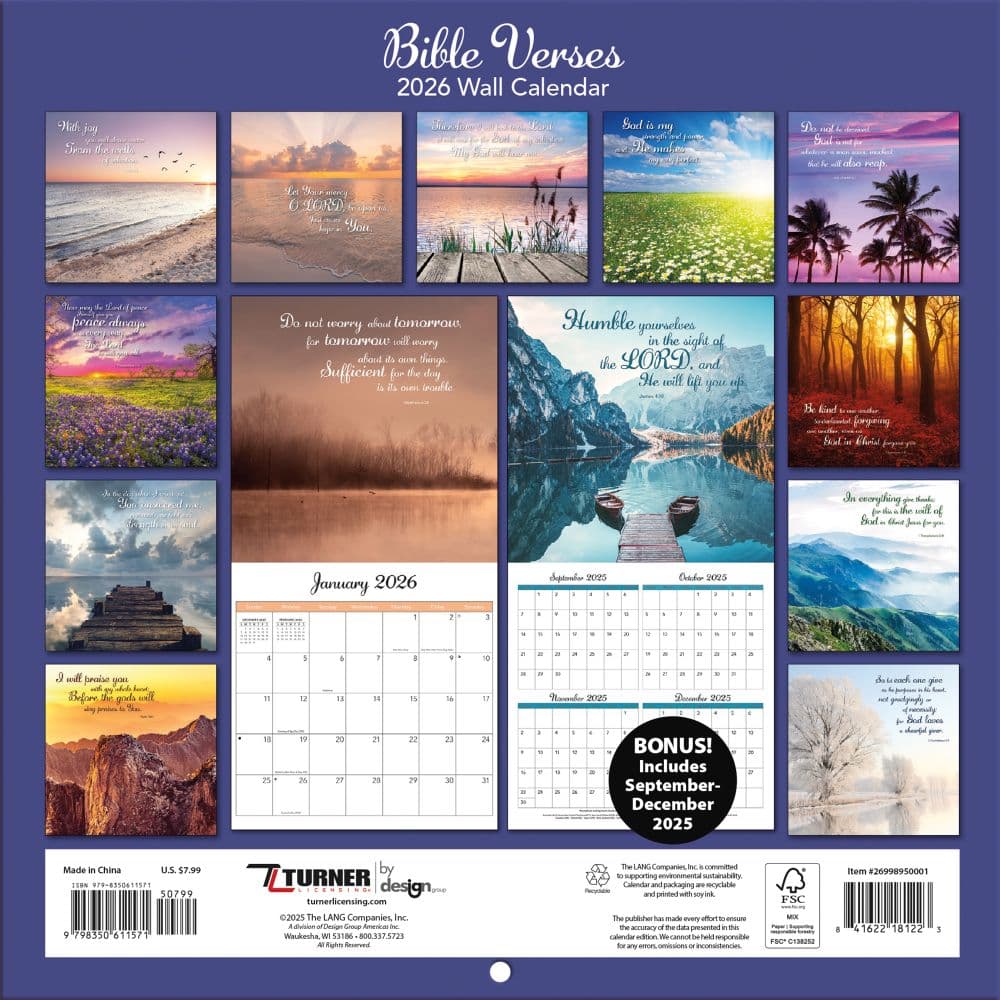 Bible Verses 2026 Mini Wall Calendar_ALT3