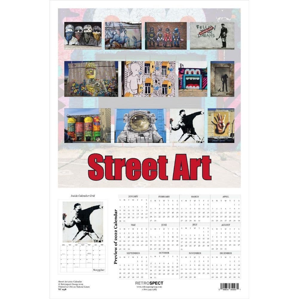 Street Art Poster Wall Calendar