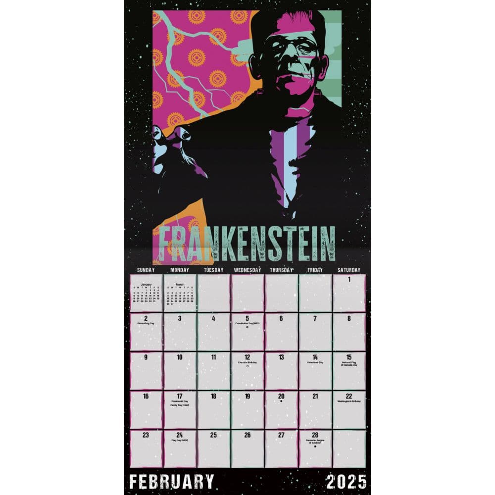 Universal Monsters 2025 Wall Calendar