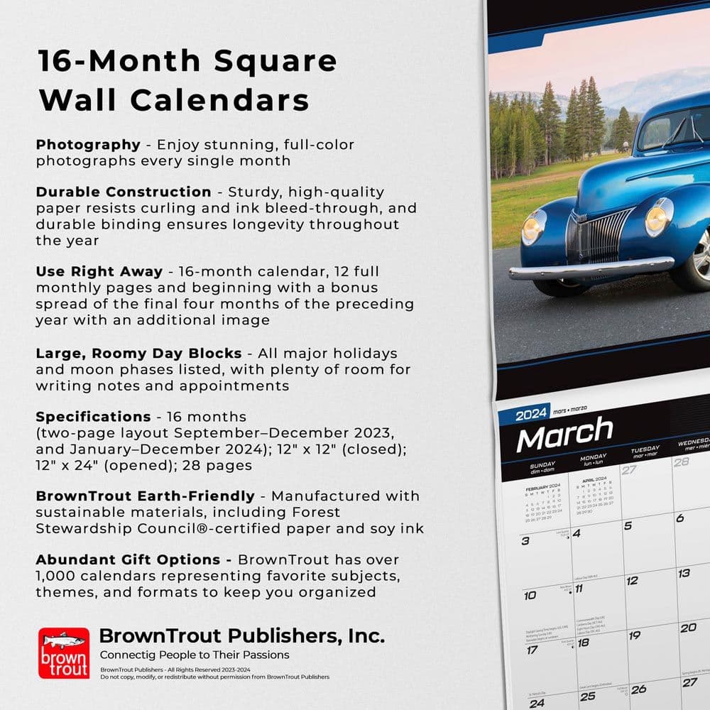 Ford Classic Pickups 2024 Wall Calendar