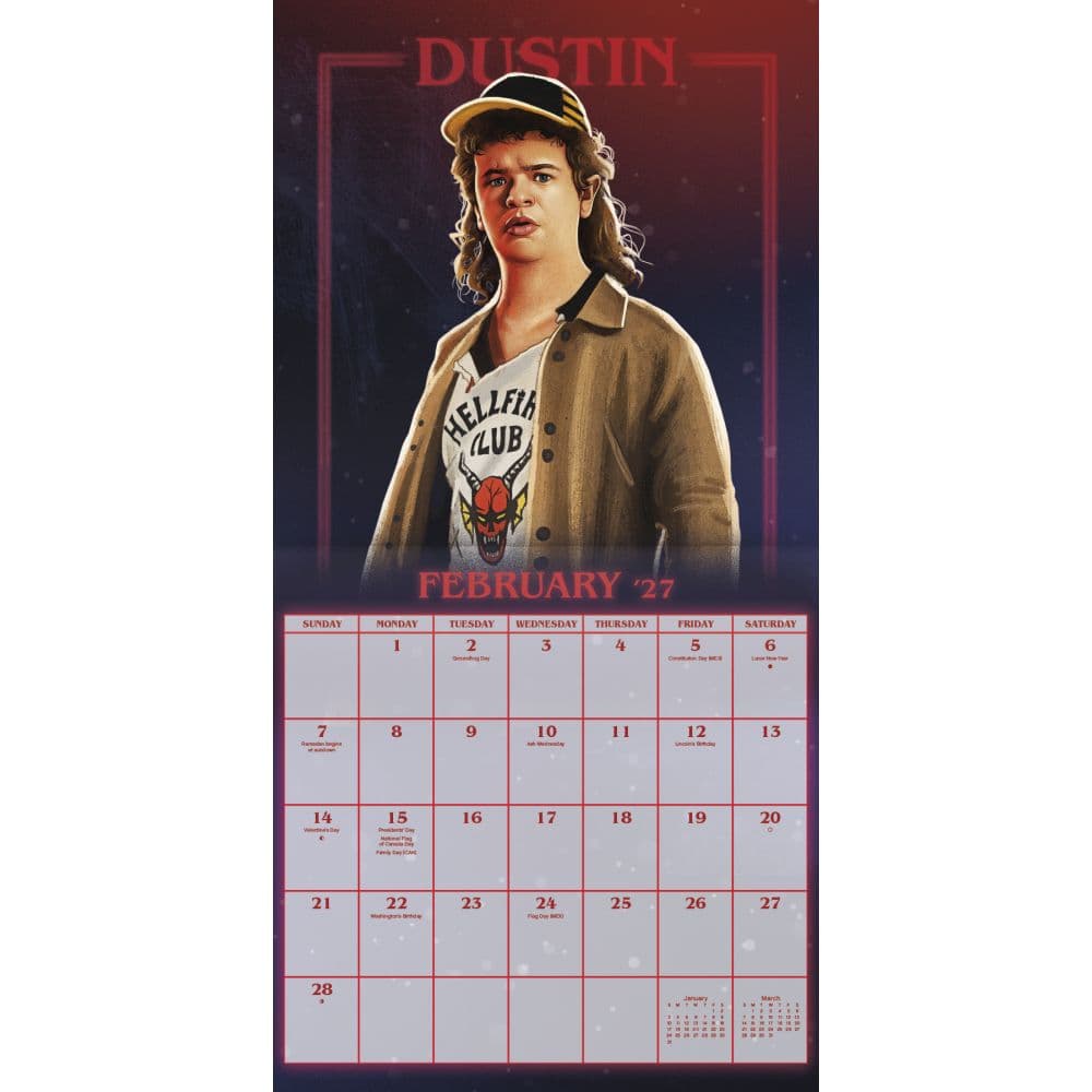 Stranger Things 2027 Wall Calendar Third Alternate Image