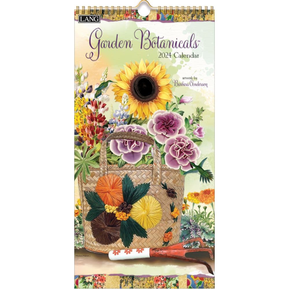 Garden Botanicals Slim Vertical 2024 Wall Calendar