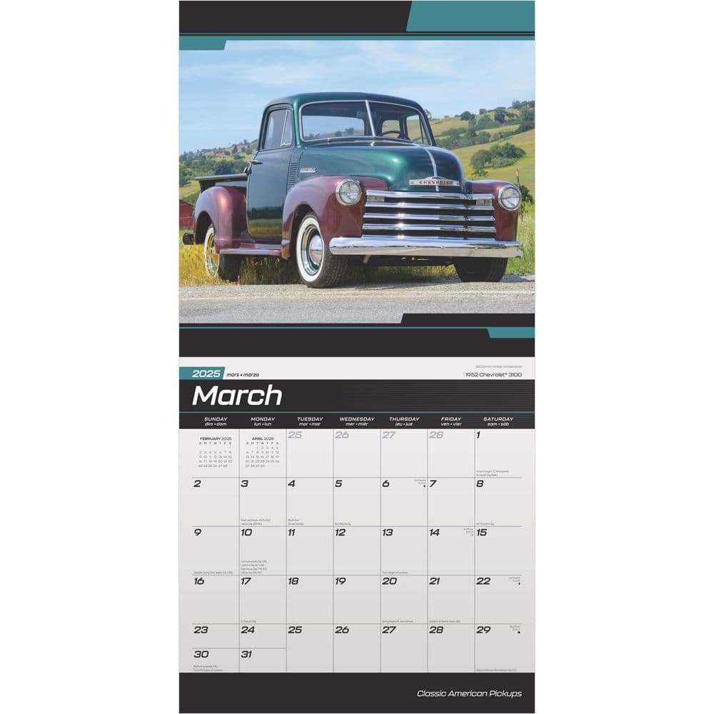Classic American Pickups 2025 Wall Calendar First Alternate Image width=&quot;1000&quot; height=&quot;1000&quot;