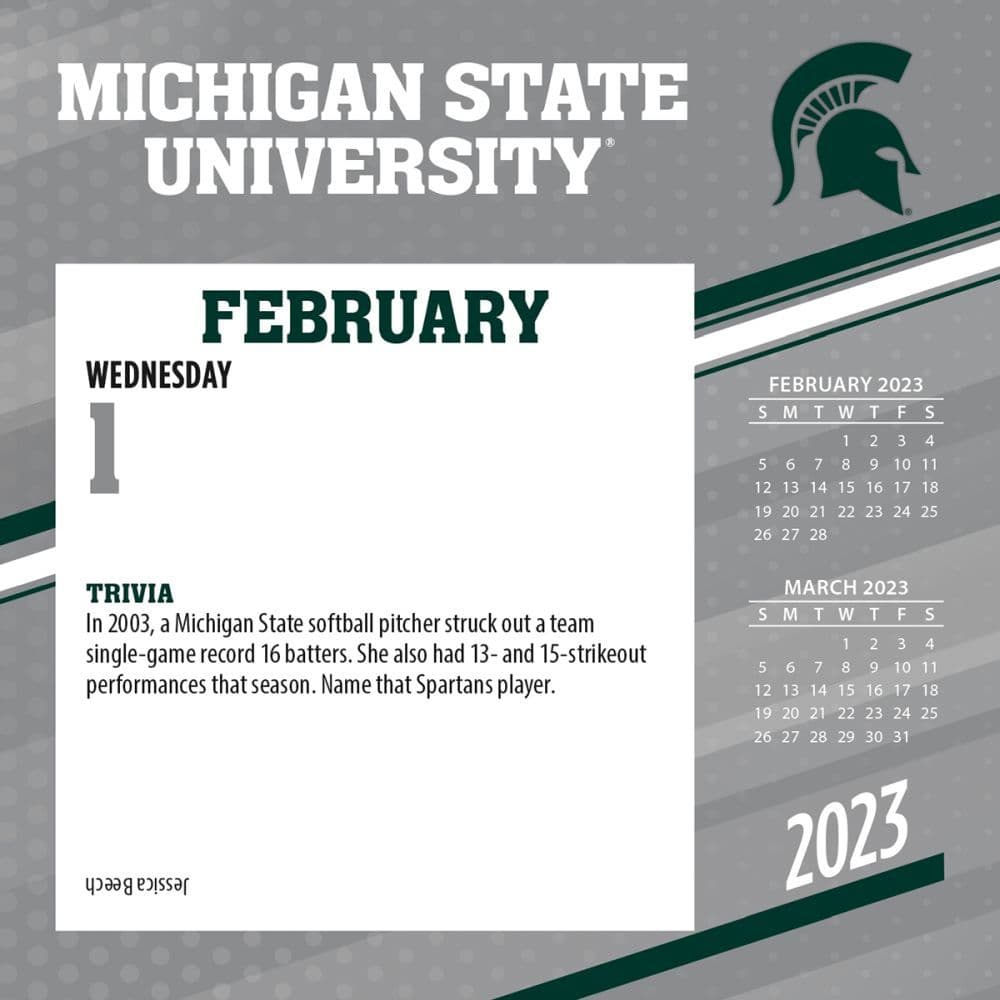 Michigan State Calendar 2023 Michigan State Spartans 2023 Desk Calendar - Calendars.com