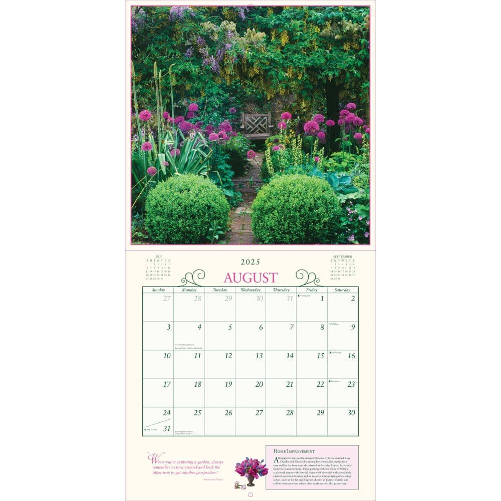 Secret Garden 2025 Wall Calendar Second Alternate Image width="1000" height="1000"