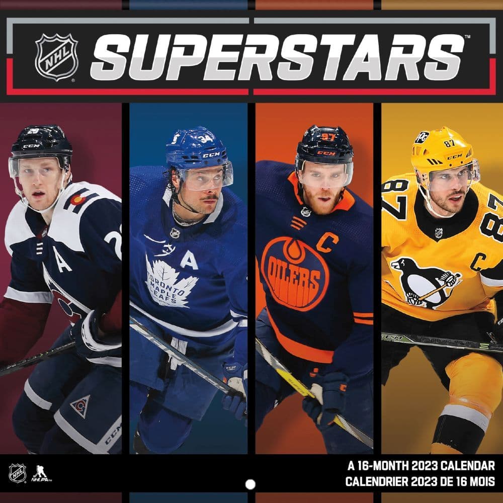 NHL Superstars Bilingual 2023 Mini Wall Calendar