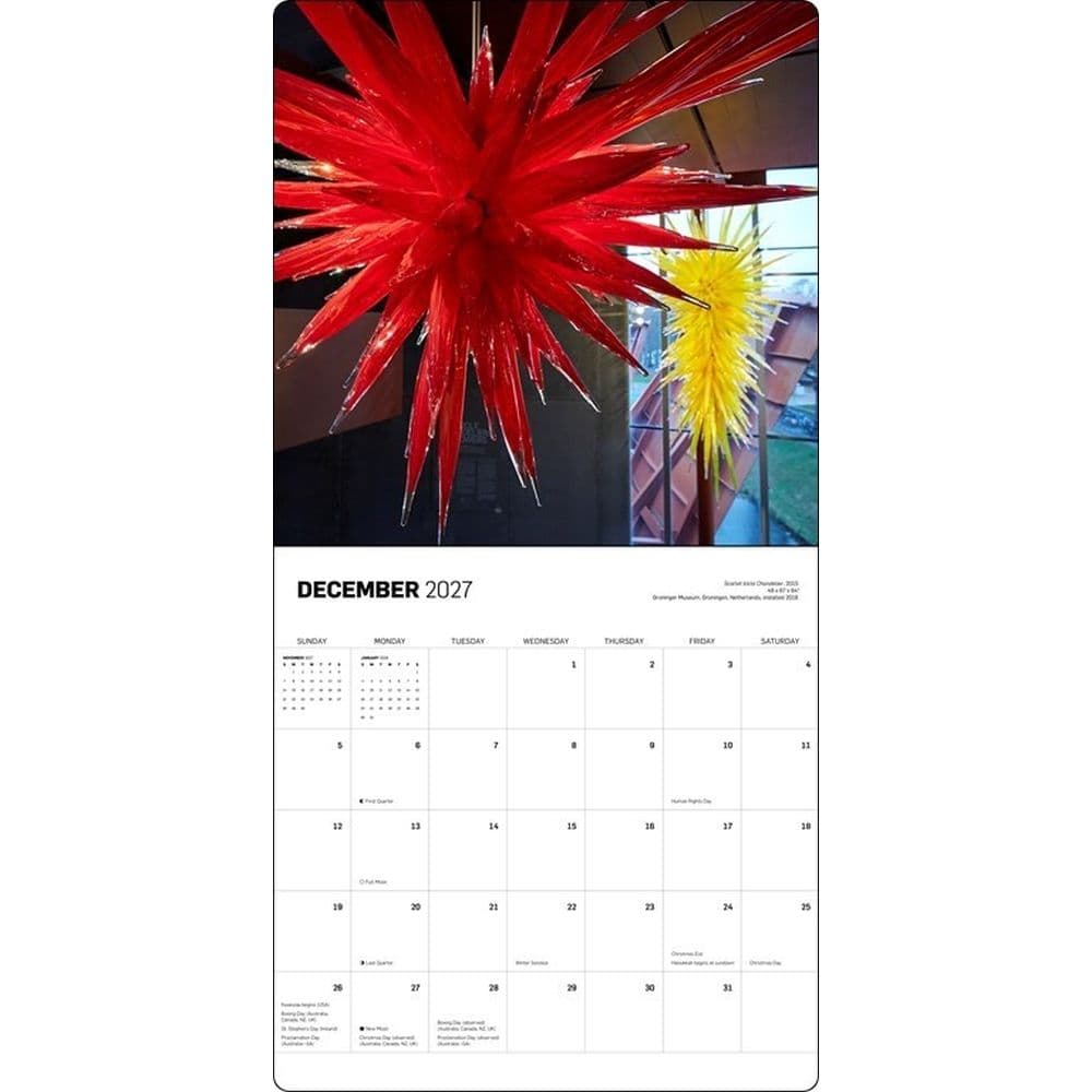 Chihuly 2027 Wall Calendar Sixth Alternate Image