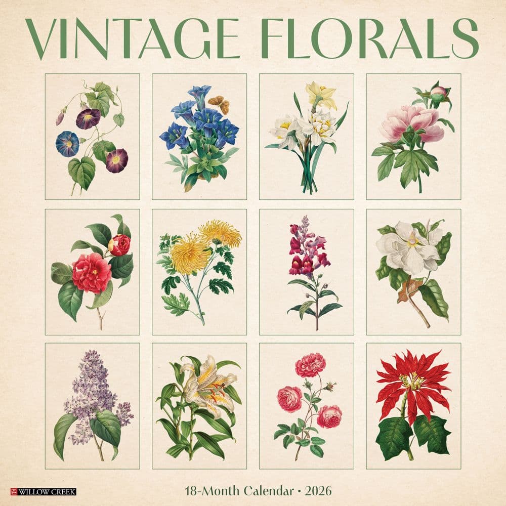 image Vintage Florals 2026 Wall Calendar