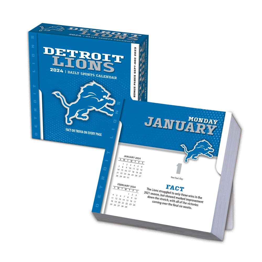 NFL Detroit Lions 2025 Desk Calendar