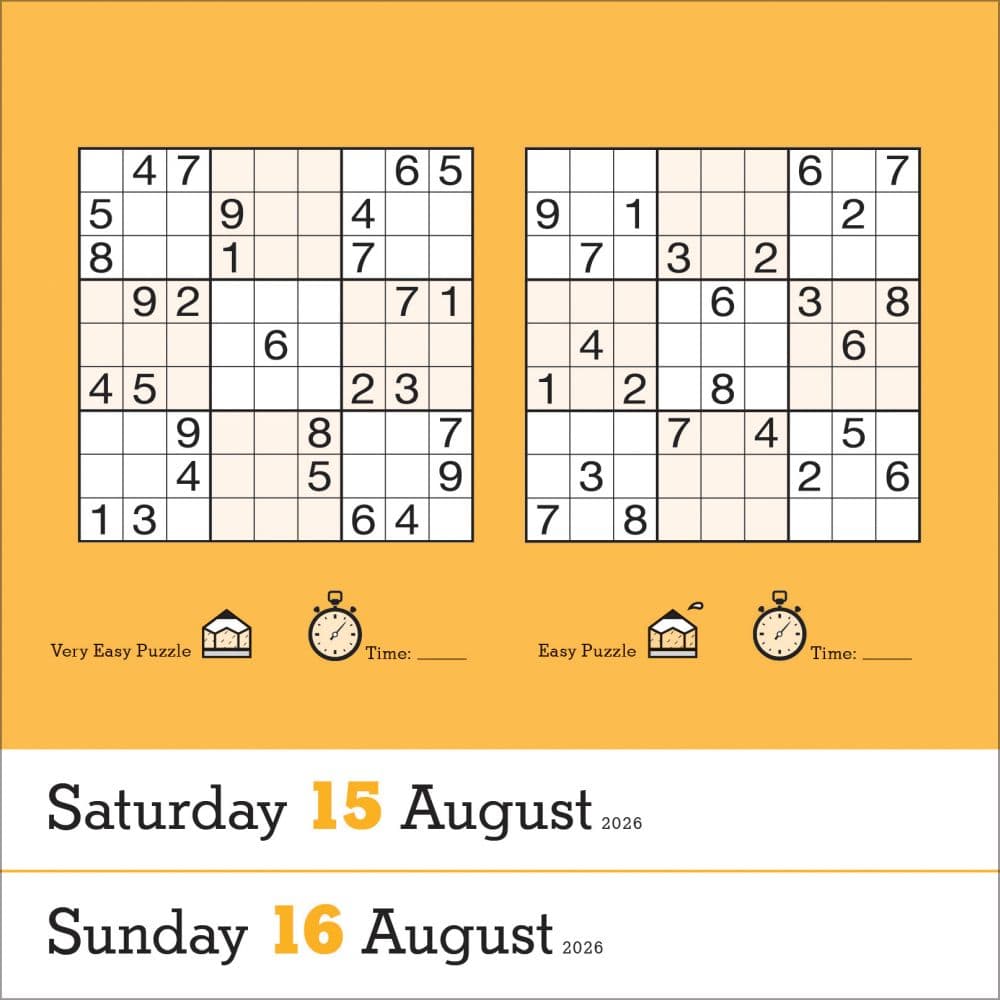 Sudoku 2026 Desk Calendar Third Alternate Image