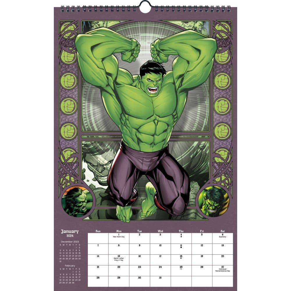 Marvel Avengers Poster 2024 Wall Calendar