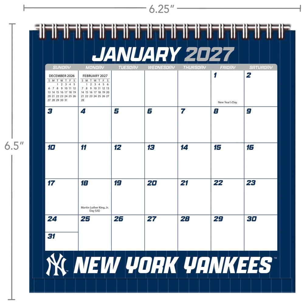 MLB New York Yankees 2027 Easel Desk Calendar Second Alternate Image