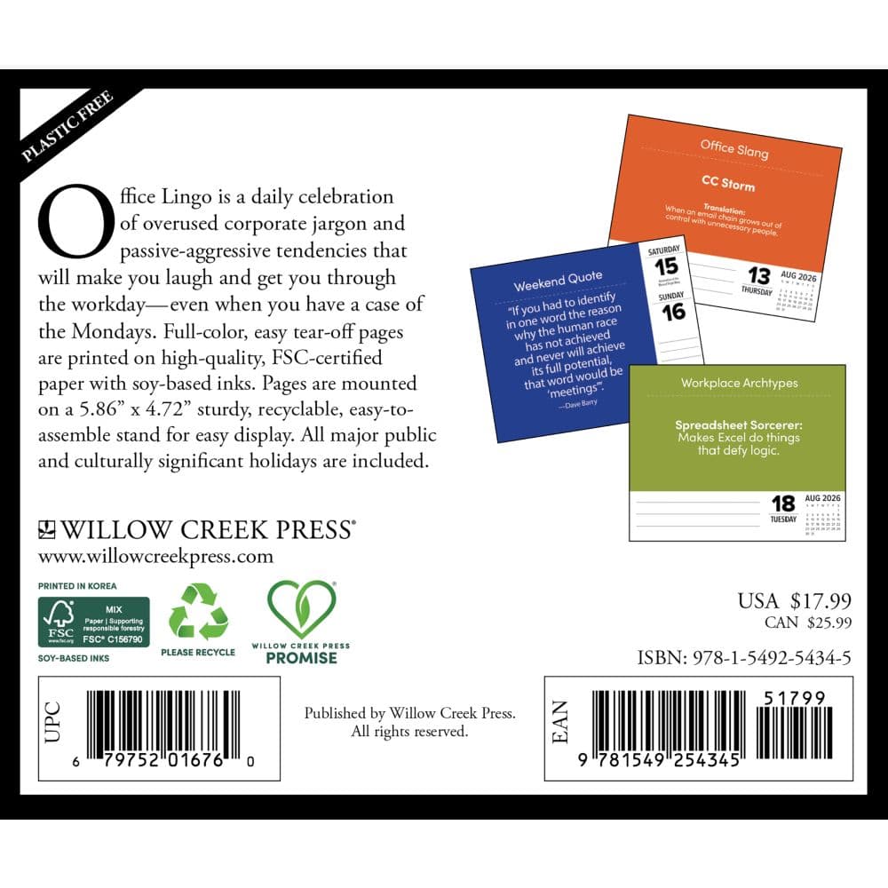 Office Lingo 2026 Desk Calendar First Alternate Image