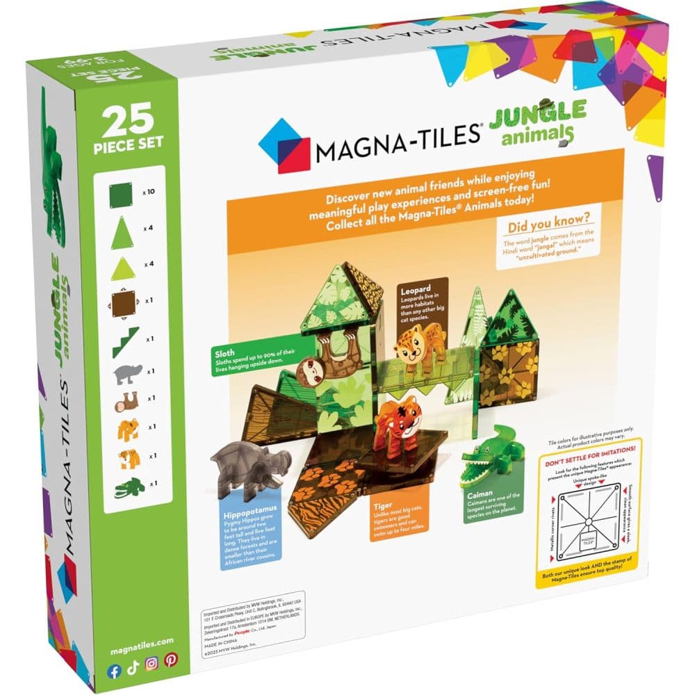 Magna tiles 25 Piece Jungle Animals Set First Alternate Image