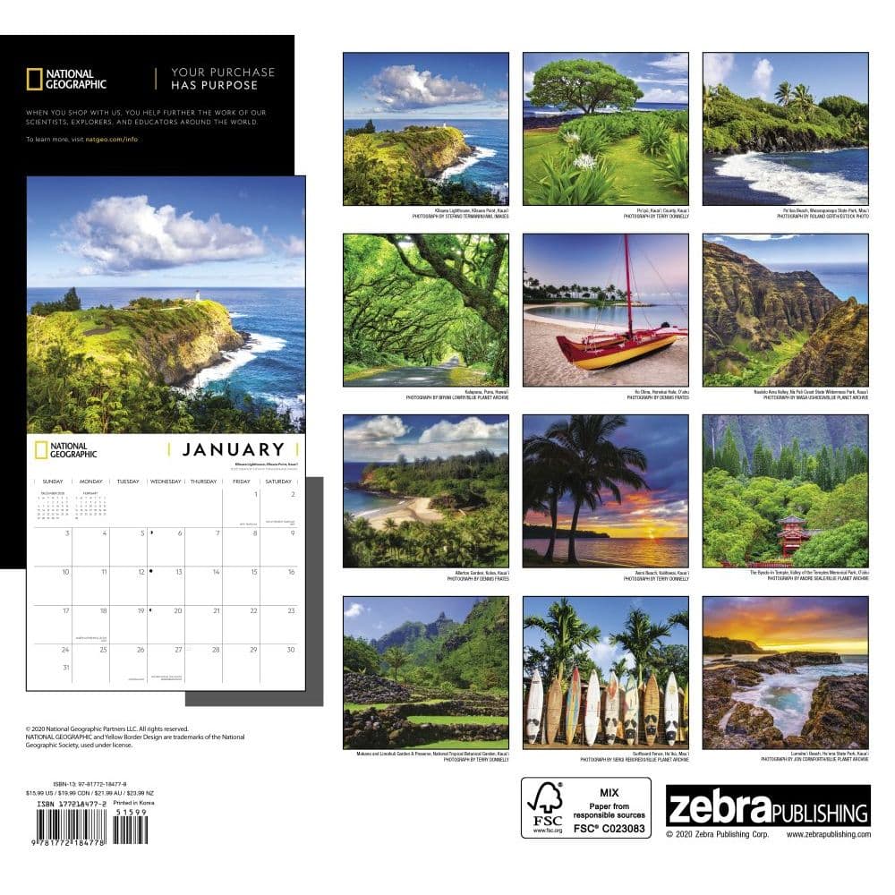 2022 Nat Geo Scenic Hawaii Calendar - May 2022 Calendar