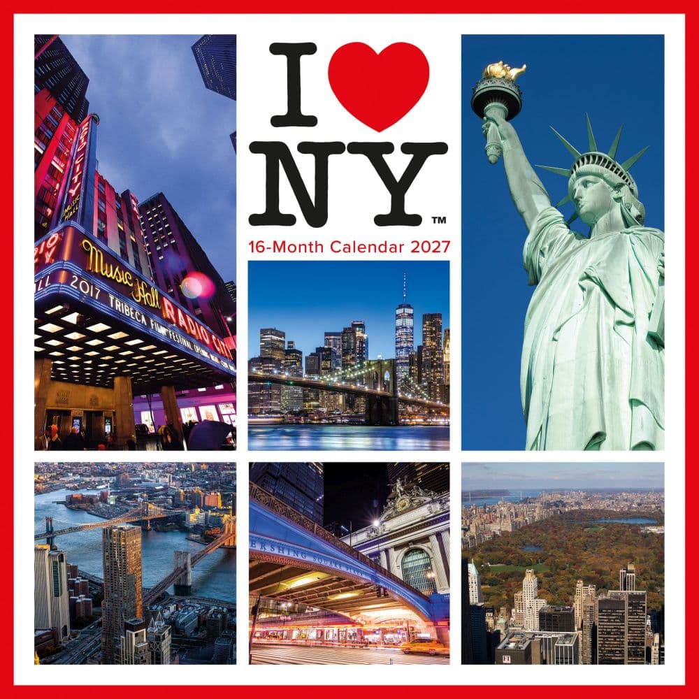 I Love NY Photographs 2027 Wall Calendar Main Product Image