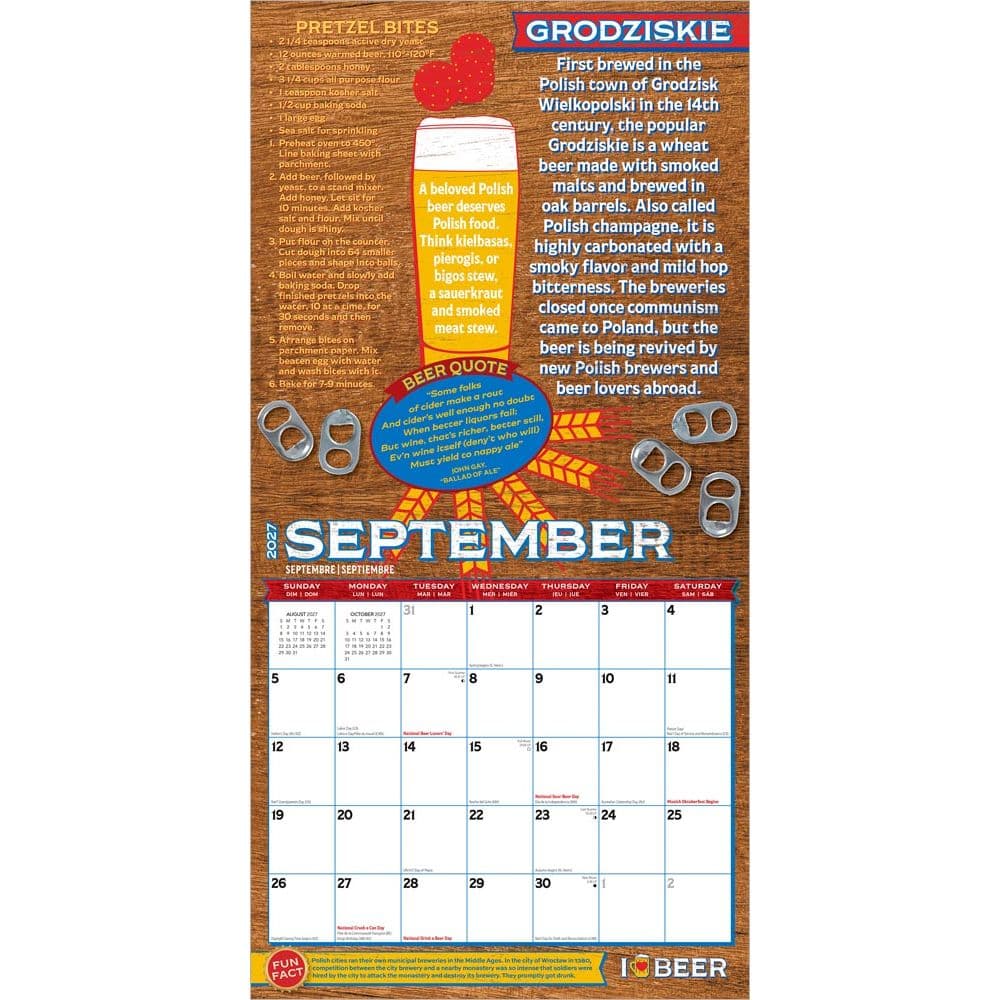 I Love Beer 2027 Wall Calendar Third Alternate Image