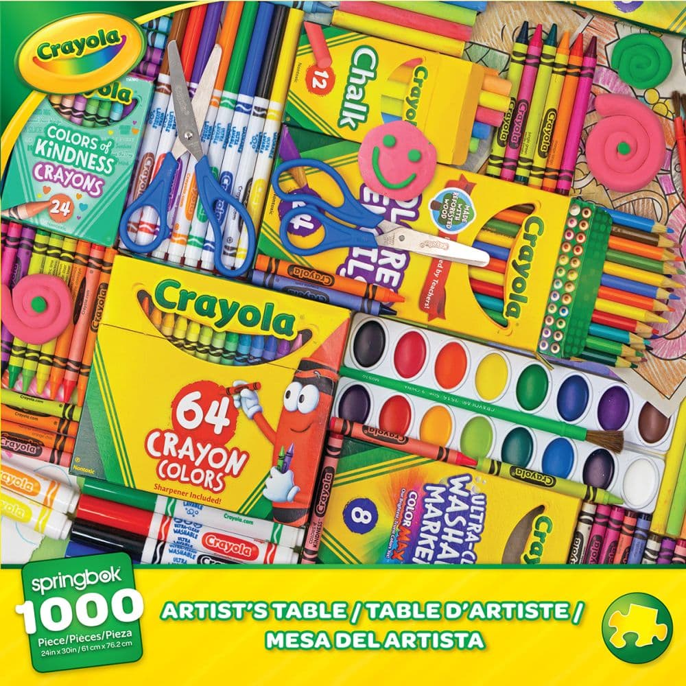 Crayola Artist Table 1000 Piece Puzzle First Alternate Image width="1000" height="1000"