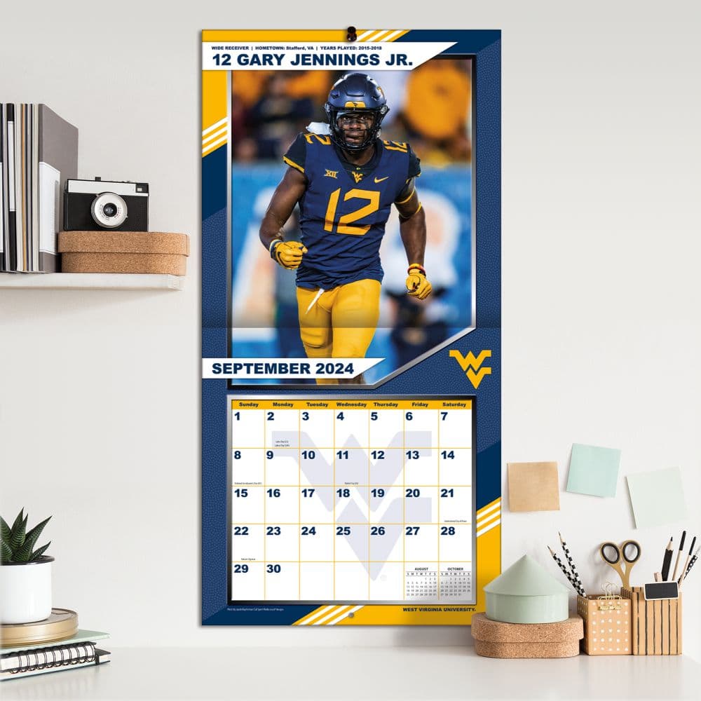 COL West Virginia Mountaineers 2025 Wall Calendar Third Alternate Image