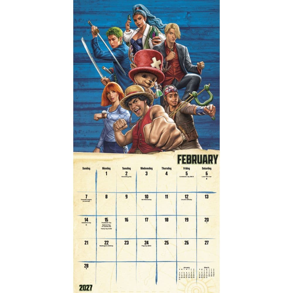 One Piece Live Action 2027 Wall Calendar Third Alternate Image