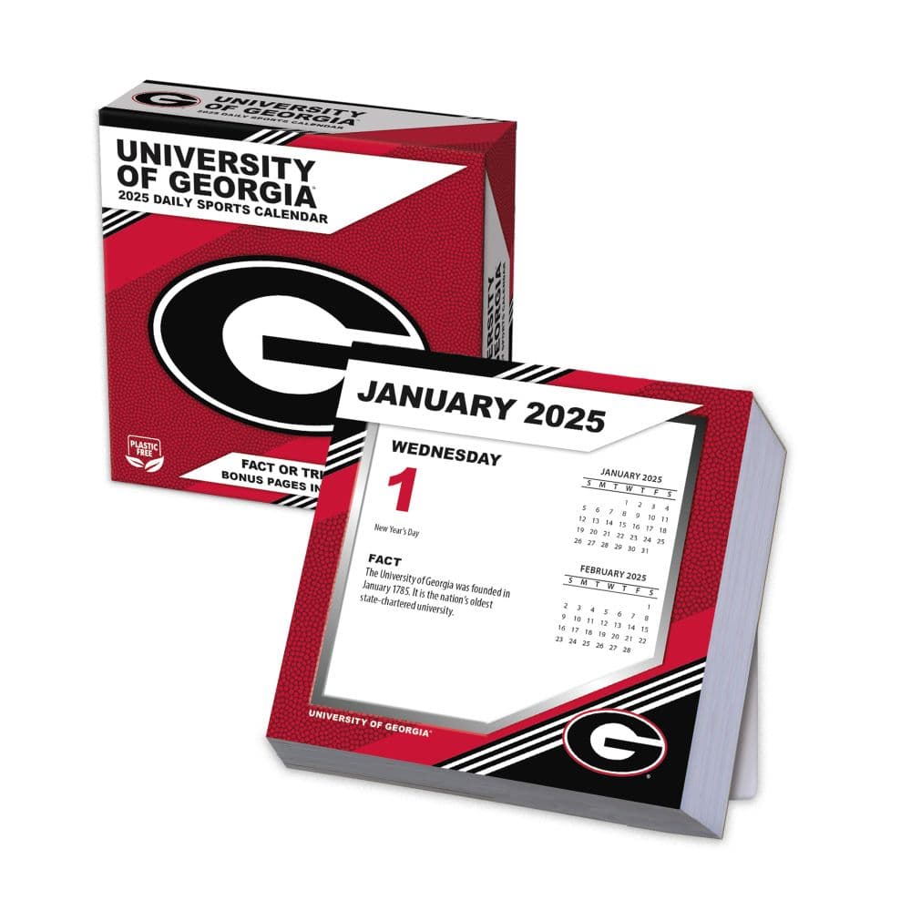 COL Georgia Bulldogs 2025 Desk Calendar Main Product Image