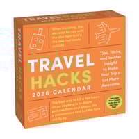 image Travel Hacks 2026 Desk Calendar Main Image
