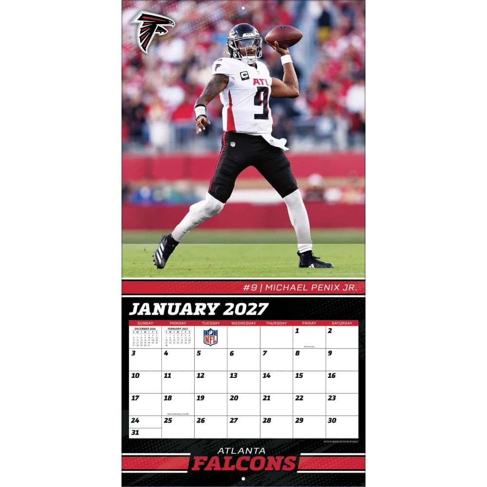 NFL Atlanta Falcons 2027 Wall Calendar Third Alternate Image
