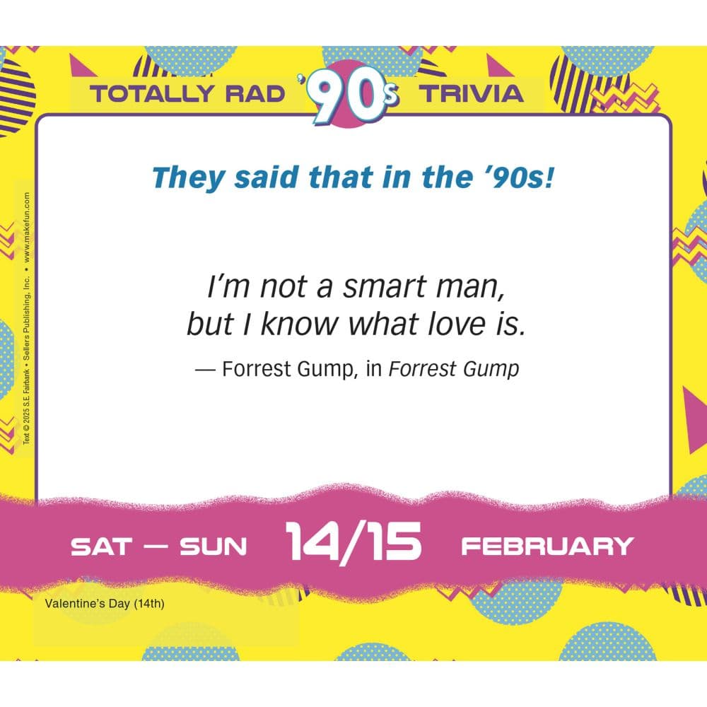 Totally Rad 90s 2026 Desk Calendar Second Alternate Image