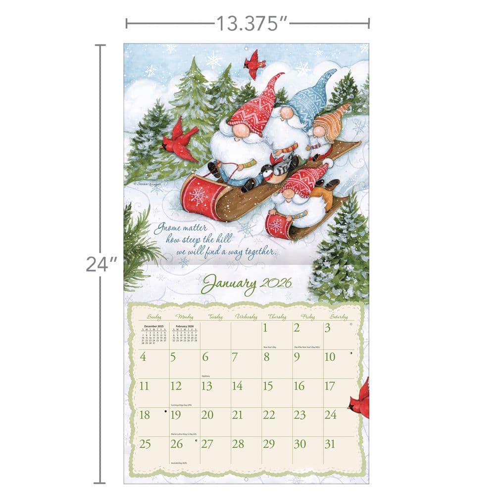 Gnome Sweet Gnome 2026 Wall Calendar by Susan Winget_ALT6