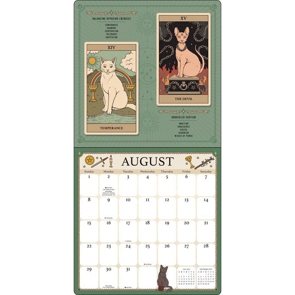 Cats Rule the Earth Tarot 2027 Wall Calendar Fifth Alternate Image