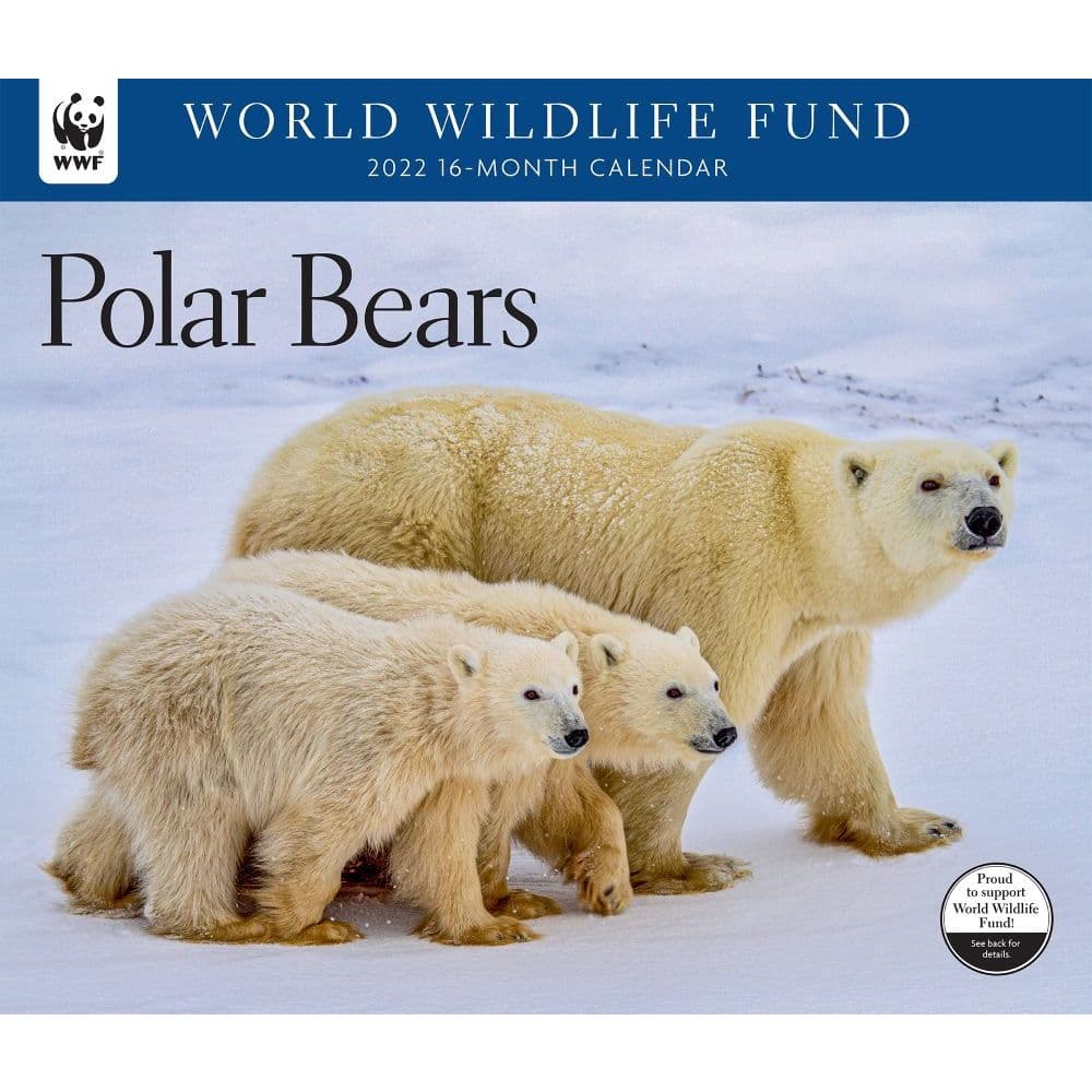 Polar Bears WWF 2022 Wall Calendar