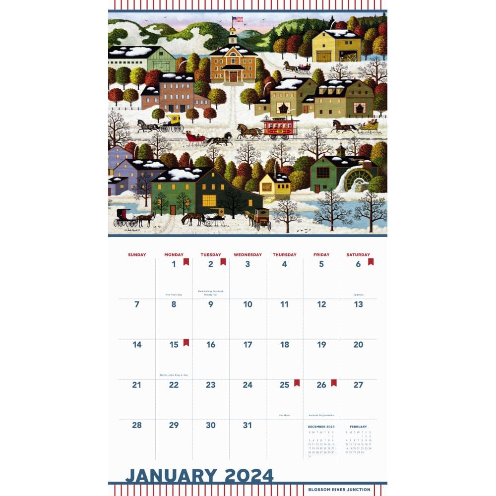 Wysocki Americana 2024 Wall Calendar