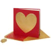 image Sandblasted Gold Foil Heart Valentine's Day