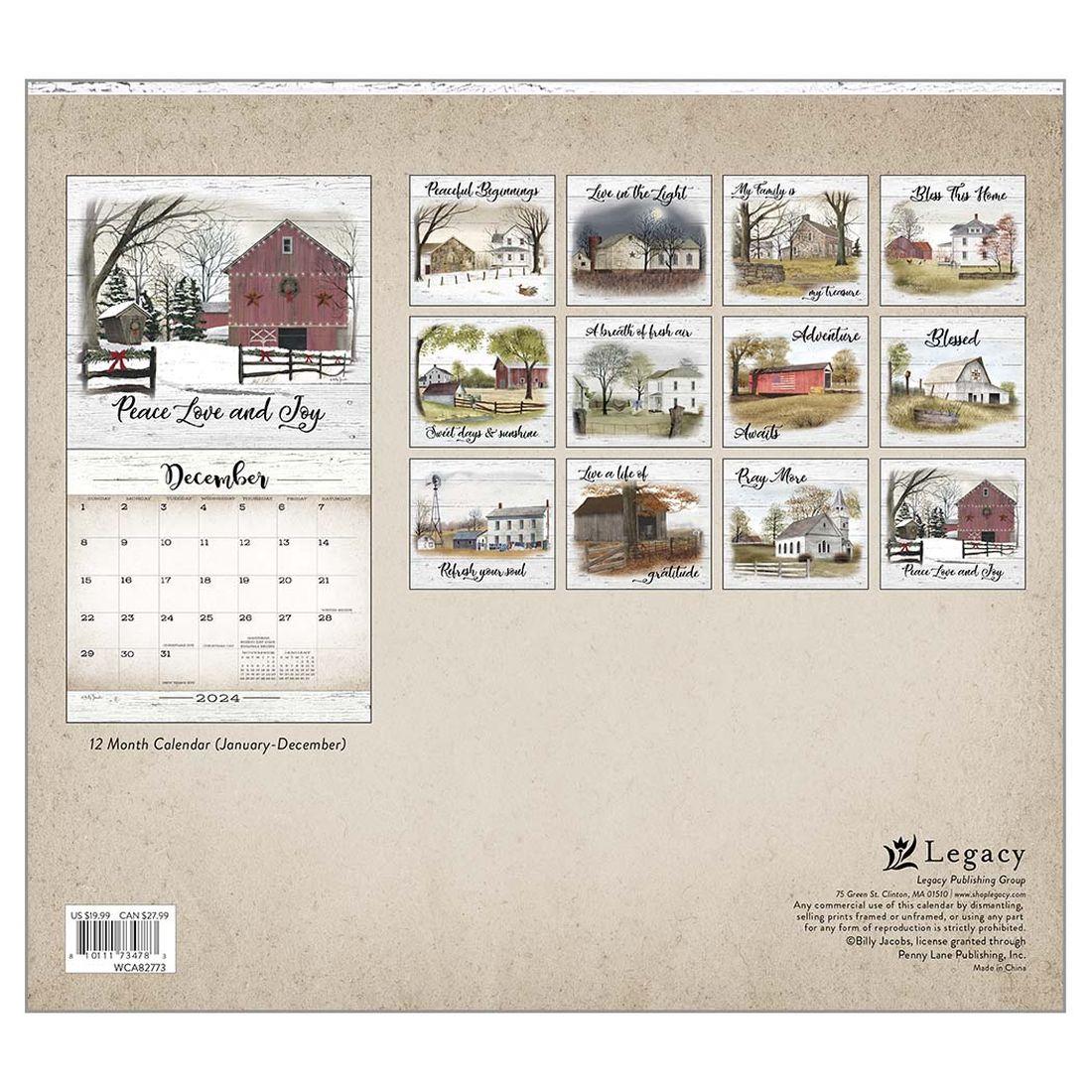 Farmhouse 2025 Wall Calendar