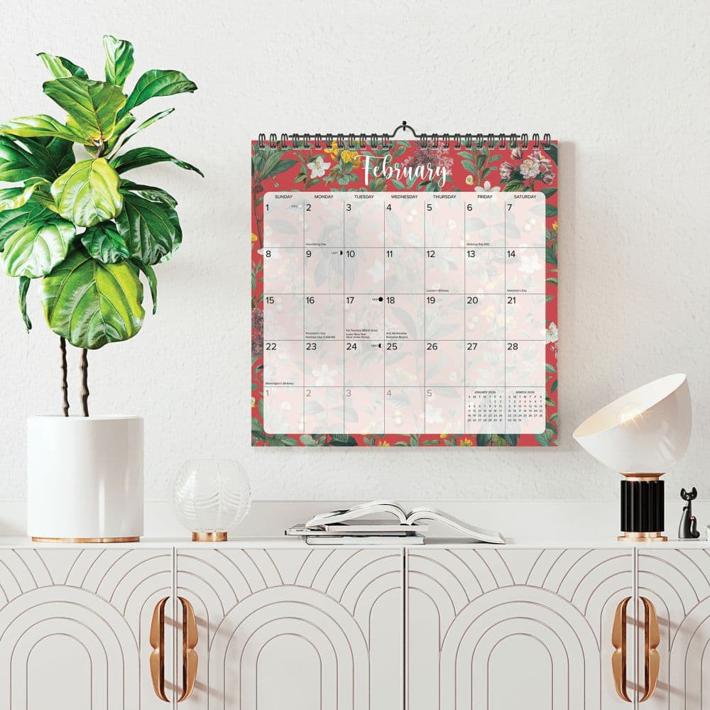 Botanical Nature Spiral Art 2026 Wall Calendar First Alternate Image