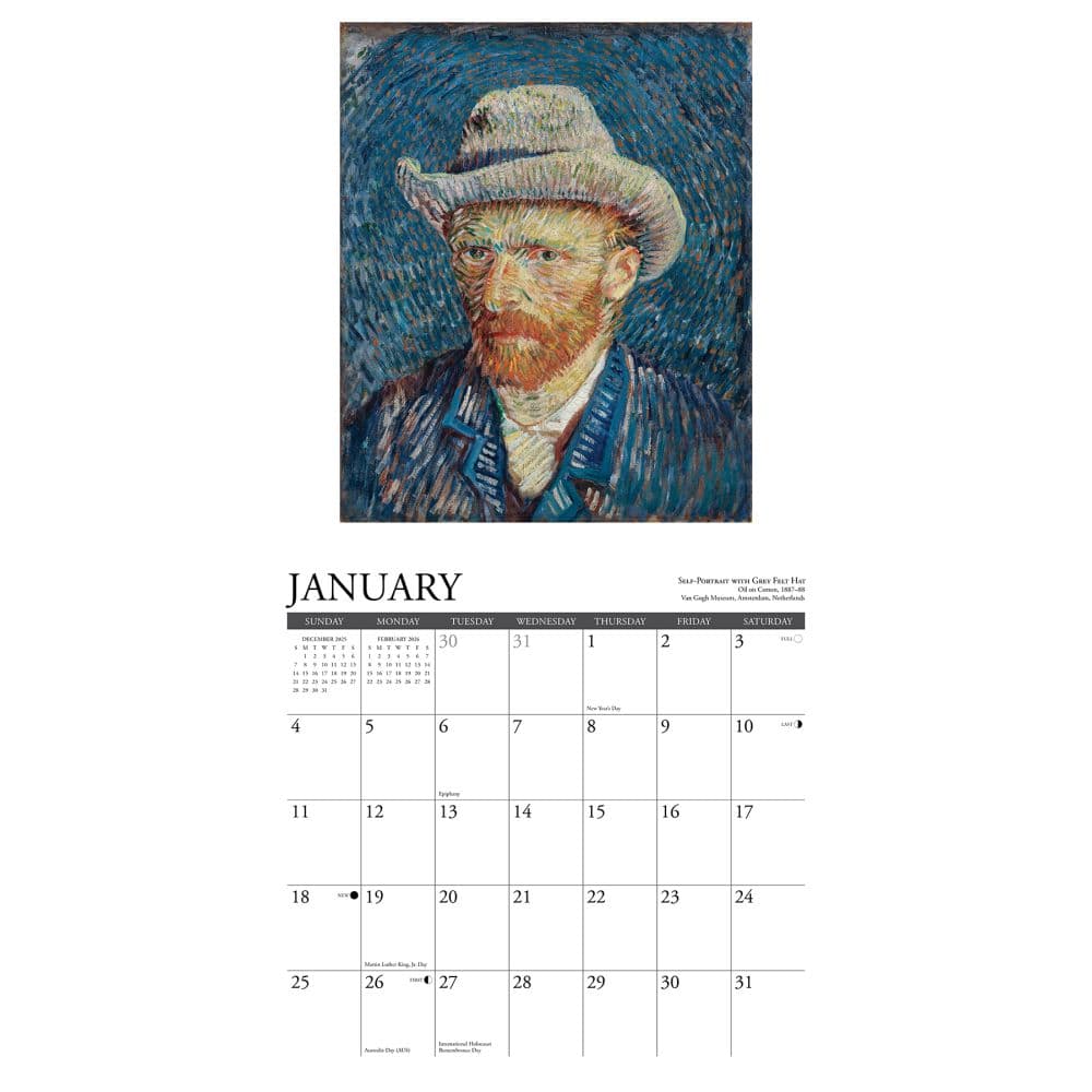 Van Gogh 2026 Wall Calendar Second Alternate Image